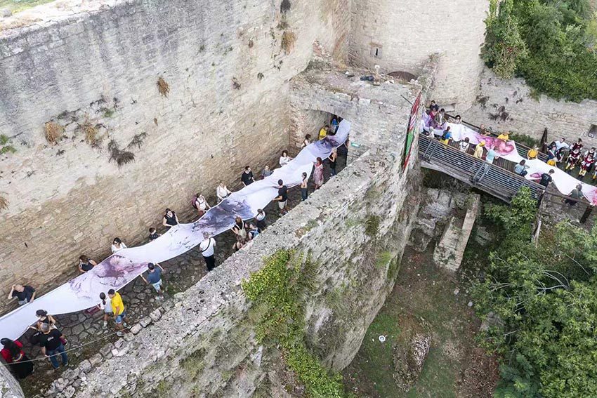 Reborn canvas entering Castrocaro Castle